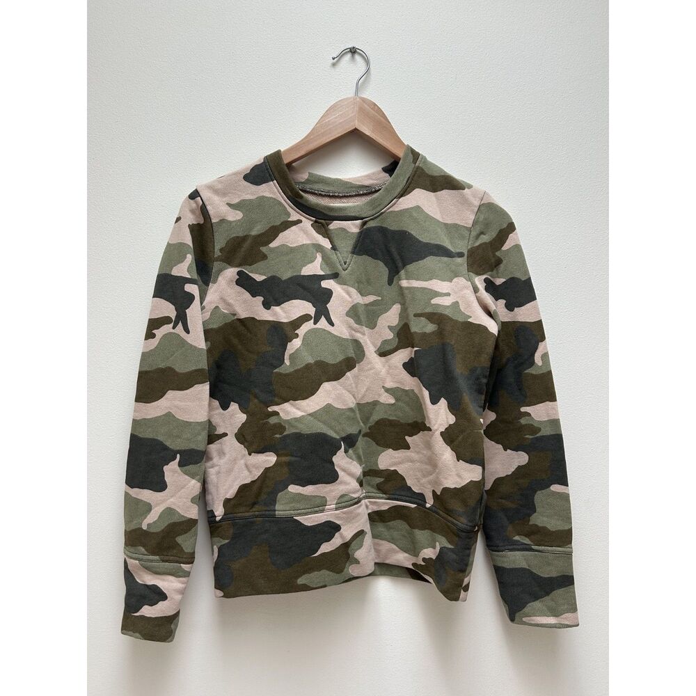 Madewell mile(s) Cute Camo Print 100% Cotton Comfy Crewneck Sweatshirt size XS